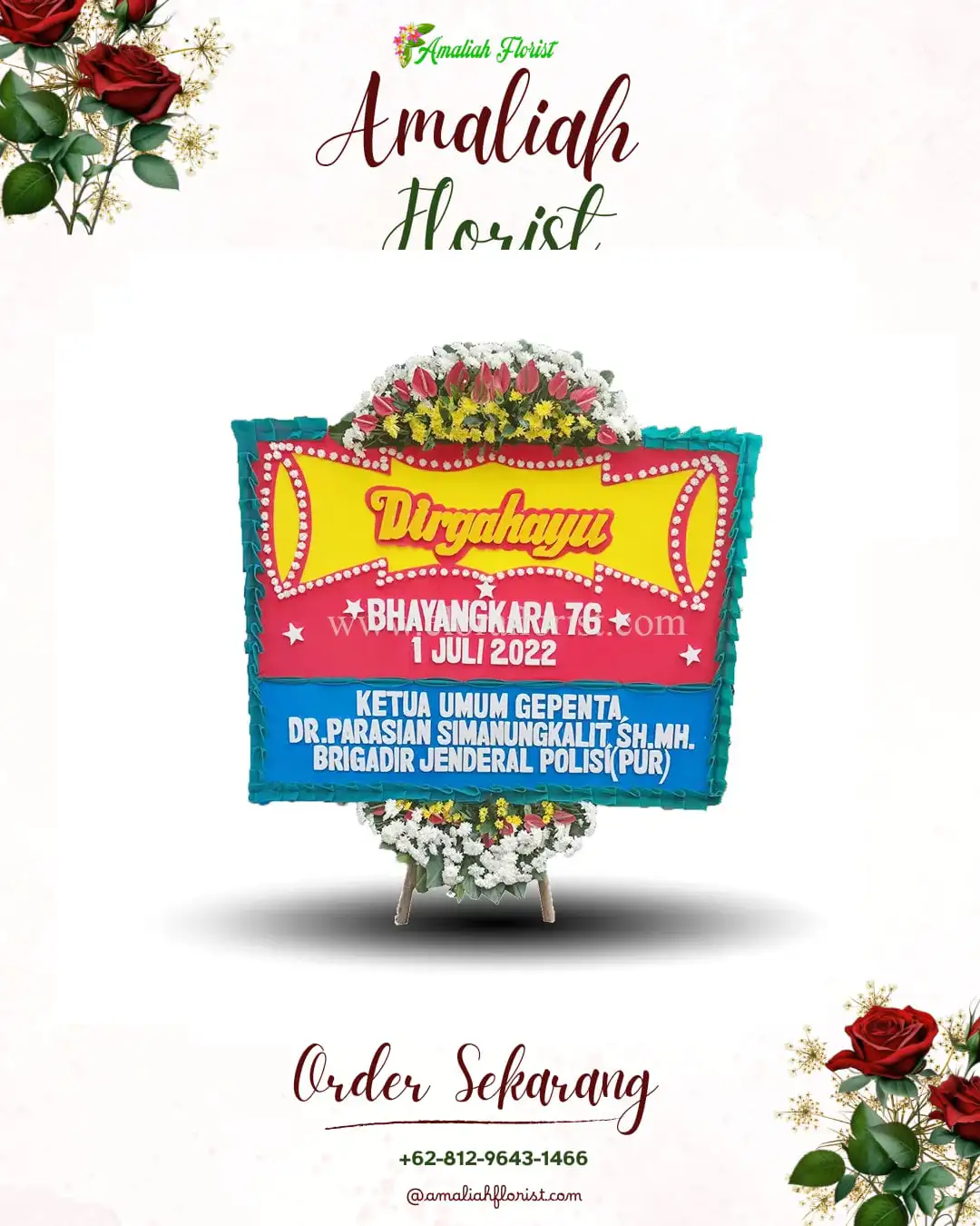 Papan Bunga HUT Ulang Tahun Solok